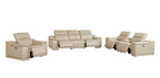 9762 Divanitalia 7-Piece Modular Power Reclining Sofa, Loveseat and Chair Set with 5 Power Recliners in Top Grain Italian Leather - Beige - SKU 9762-BEIGE-7.5-HT-3PC - view 4