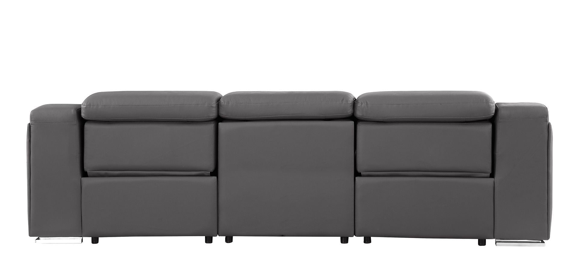 1116 Divanitalia 3-Piece Modular Power Reclining Sofa in Top Grain Italian Leather with 2 Power Recliners & Power Headrests