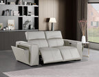 1224 Divanitalia 2-Piece Modular Power Reclining Loveseat in Top Grain Italian Leather with 2 Power Recliners & Power Headrests