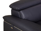 727 Divanitalia Sofa with Adjustable Headrest in Top-grain Italian Leather - Navy - SKU 727-S-NAVY - view 7