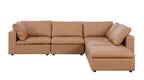1100 Divanitalia 5-Piece Right Arm Facing 3-Seat Sectional Sofa - Top-grain Italian Leather