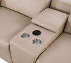 1208 6-Piece L-Shaped Leather Reclining Sectional Sofa with 3 Power Recliners