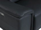 9762 Divanitalia 2-Piece Modular Power Reclining Console with 2 Power Recliners in Top Grain Italian Leather