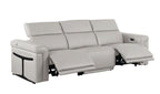 1126 Divanitalia 6-Piece Modular Power Reclining Sofa, Loveseat & Chair Set in Top Grain Italian Leather with 5 Power Recliners & Power Headrests - Light Grey - SKU 1126-LT_GREY-6.5-HT-3PC - view 7