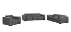 1224 Divanitalia 7-Piece Modular Power Reclining Sofa, Loveseat & Chair Set in Top Grain Italian Leather with 6 Power Recliners & Power Headrests - Dark Grey - SKU 1224-DK-GREY-7.6-HT-3PC - view 3