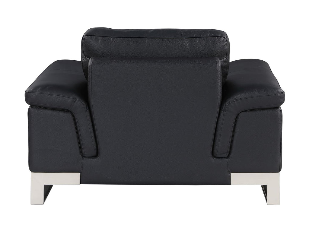 411 Divanitalia Chair in Top-grain Italian Leather