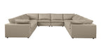 1100 Divanitalia 11-Piece U-Shaped Sectional Sofa in Top-grain Italian Leather