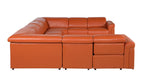 1126 Divanitalia 8-Piece U-Shaped Sectional Sofa in Top Grain Italian Leather with 4 Power Recliners & Power Headrests