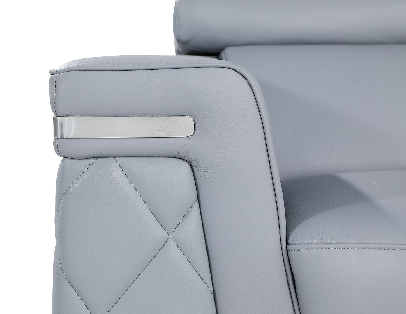 1140 Divanitalia Loveseat with Adjustable Headrest in Top-grain Italian Leather