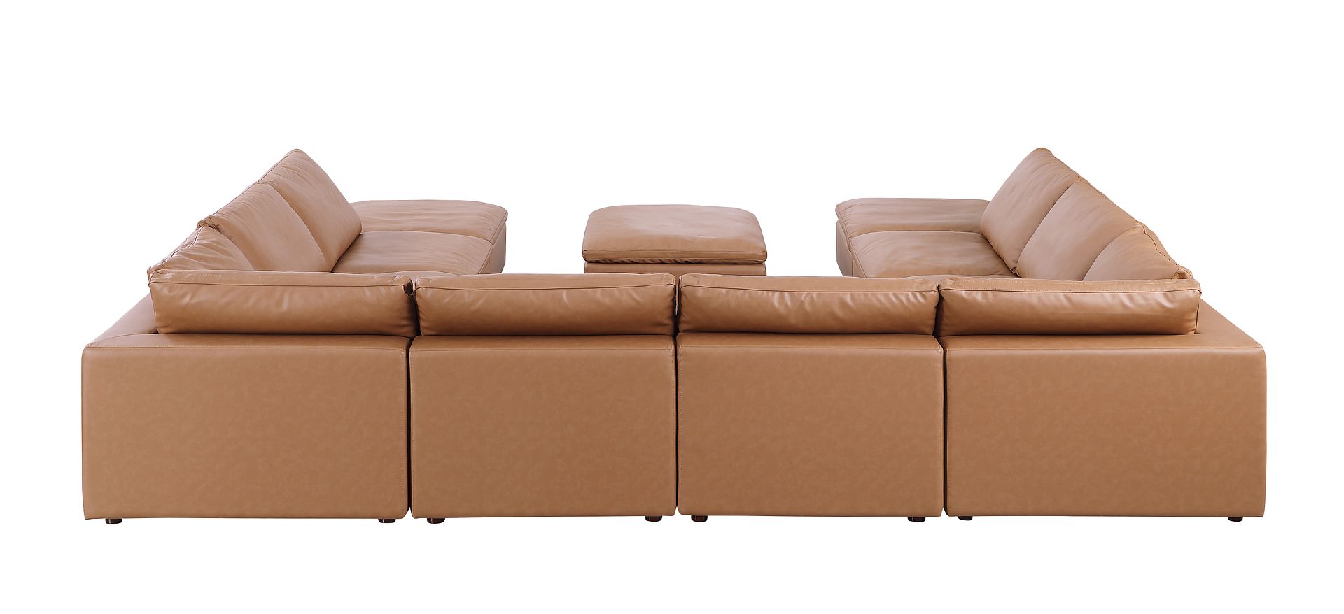 1100 Divanitalia Top-grain Italian Leather 11-Piece Sectional Sofa with Chaise