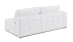 998 Divanitalia Cream Right Arm Facing Sectional Sofa in Top-grain Italian Leather - White - SKU 998-Sectional-RAF-CHAISE-WHITE - view 5