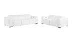 1224 Divanitalia 5-Piece Modular Power Reclining Sofa and Loveseat Set in Top Grain Italian Leather with 4 Power Recliners & Power Headrests - White - SKU 1224-WHITE-5.4-HT-2PC - view 3