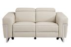 990 Divanitalia Power Reclining 2-Piece Sofa Set with Power Headrest in Top-grain Italian Leather - Beige - SKU 990-BEIGE-2PC - view 6