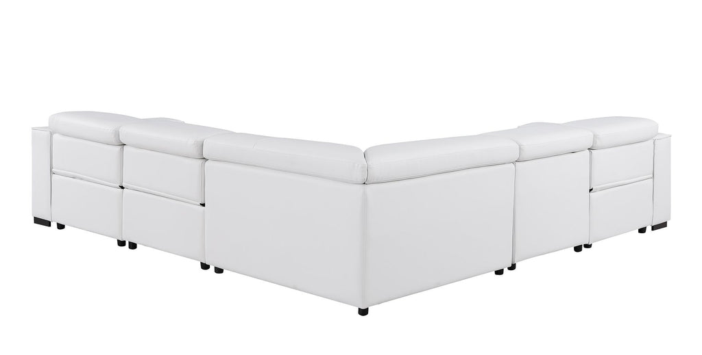 1208 Leather Reclining Set - Sofa & Loveseat with 4 Power Recliners