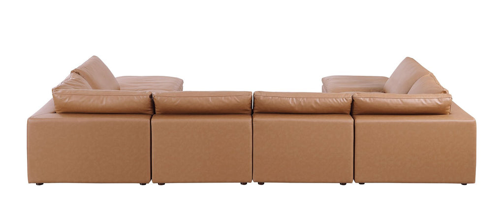 1100 Divanitalia Top-grain Italian Leather 8-Piece Sectional Sofa with Chaise