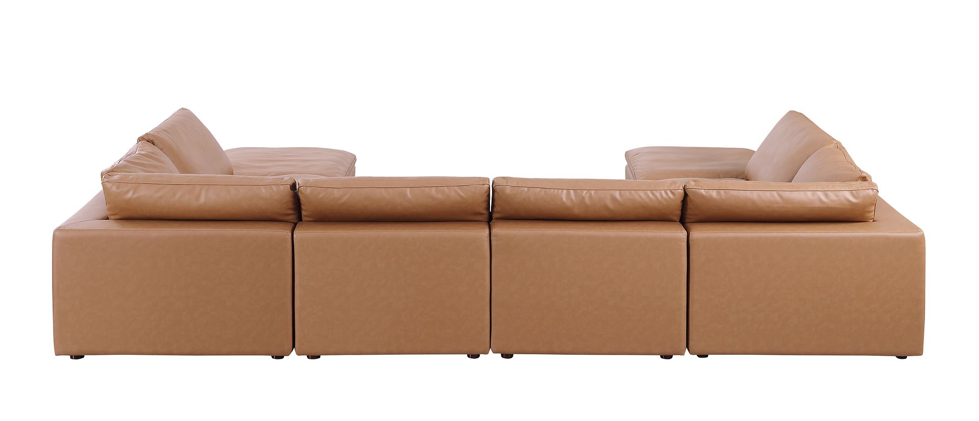 1100 Divanitalia Top-grain Italian Leather 8-Piece Sectional Sofa with Chaise