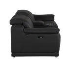 9762 Divanitalia 3-Piece Modular Power Reclining Console Loveseat with 2 Power Recliners in Top Grain Italian Leather