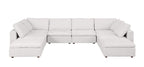1100 Divanitalia Top-grain Italian Leather 8-Piece Sectional Sofa with Chaise