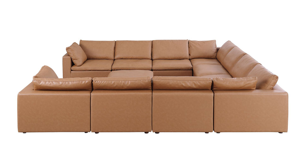 1100 Divanitalia 11-Piece U-Shaped Sectional Sofa in Top-grain Italian Leather