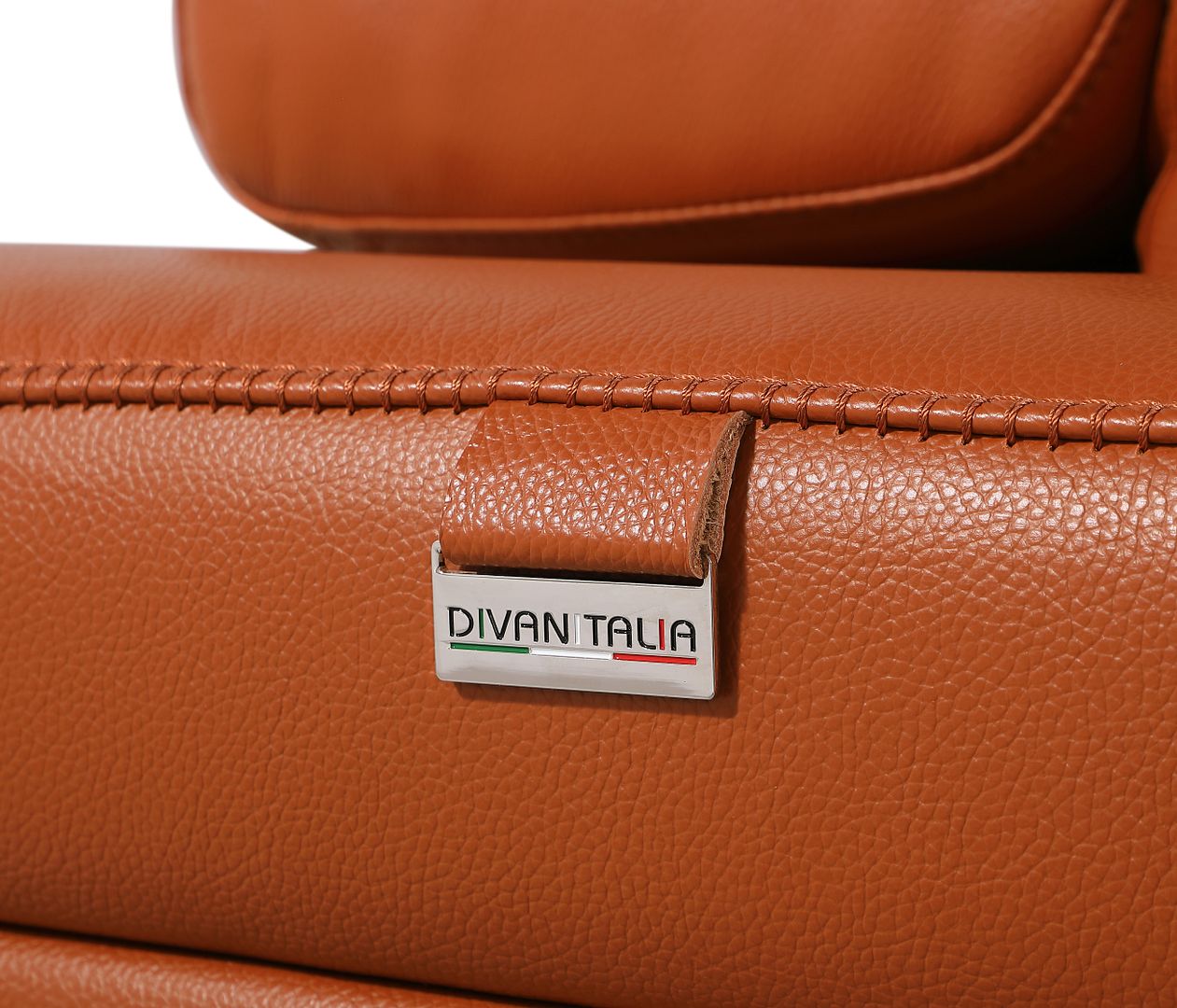 1126 Divanitalia 8-Piece U-Shaped Sectional Sofa in Top Grain Italian Leather with 4 Power Recliners & Power Headrests