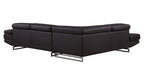 8136 Left Arm Facing Chaise with Adjustable Headrest in Genuine Leather