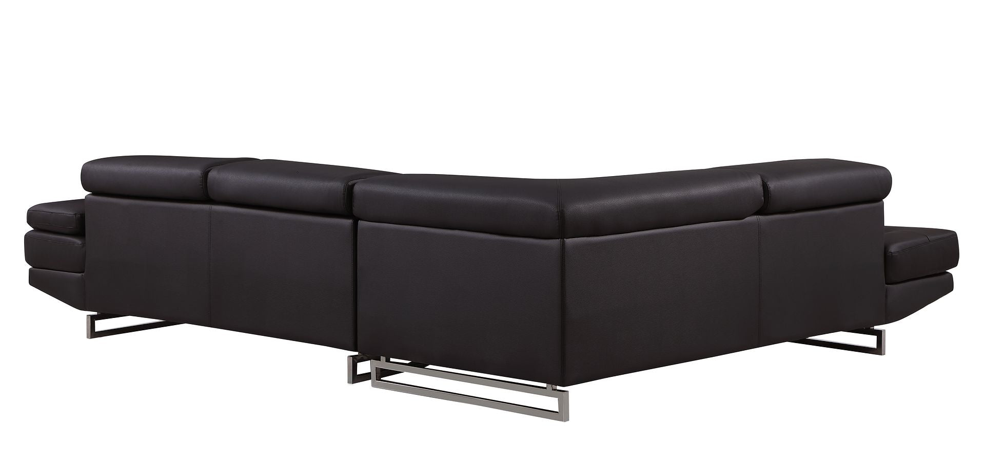 8136 Left Arm Facing Chaise with Adjustable Headrest in Genuine Leather