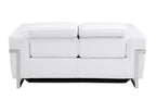 990 Divanitalia Power Reclining 2-Piece Sofa Set with Power Headrest in Top-grain Italian Leather - White - SKU 990-WHITE-2PC - view 7