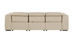 1224 Divanitalia 3-Piece Modular Power Reclining Sofa in Top Grain Italian Leather with 3 Power Recliners & Power Headrests - Beige - SKU 1224-BEIGE-3.3-HT - view 7