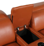1126 Divanitalia 8-Piece U-Shaped Sectional Sofa in Top Grain Italian Leather with 4 Power Recliners & Power Headrests