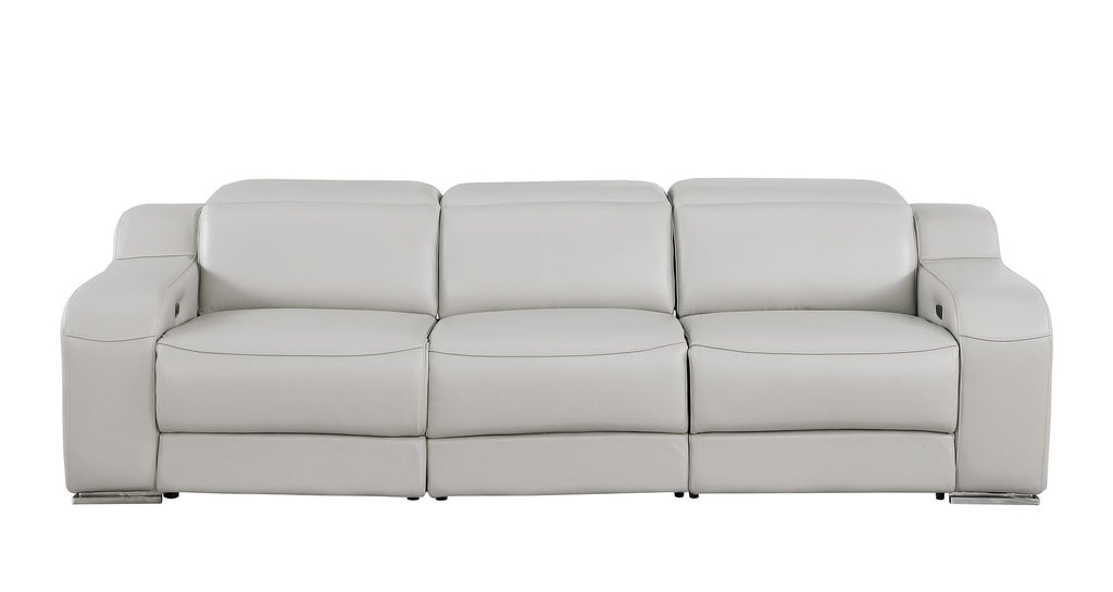 1116 Divanitalia 3-Piece Modular Power Reclining Sofa in Top Grain Italian Leather with 2 Power Recliners & Power Headrests