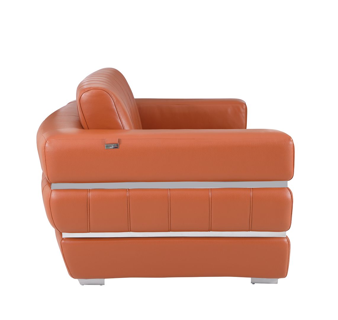 904 Divanitalia Loveseat in Top-grain Italian Leather - Camel - SKU 904-L-CAMEL - view 5