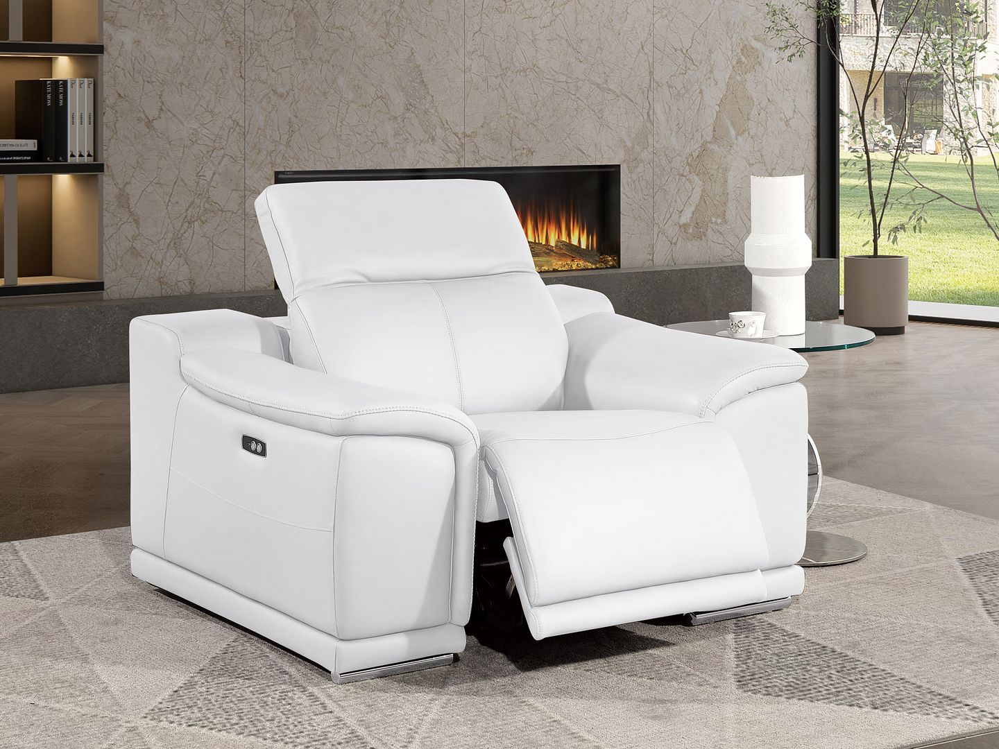 2679 Power Reclining Chair with Power Headrest in Genuine Leather
