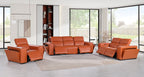 1224 Divanitalia 6-Piece Modular Power Reclining Sofa, Loveseat & Chair Set in Top Grain Italian Leather with 5 Power Recliners & Power Headrests - Camel - SKU 1224-CAMEL-6.5-HT-3PC - view 2