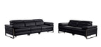 1246 Divanitalia Modular Power Dual Reclining Sofa and Loveseat Set with Power Headrests - Top Grain Italian Leather - Black - SKU 1246-BLACK-5.4-HT-2PC - view 3