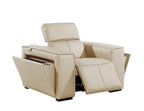 1126 Divanitalia Top Grain Italian Leather Power Reclining Chair with Power Headrests