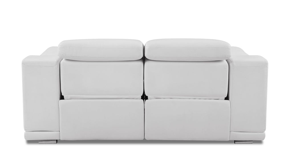 9762 Divanitalia Top Grain Italian Leather Power Reclining Sofa and Loveseat Set with Adjustable Headrests - White - SKU 9762-POWER-WHITE 2PC (S/L) - GROUP - view 7