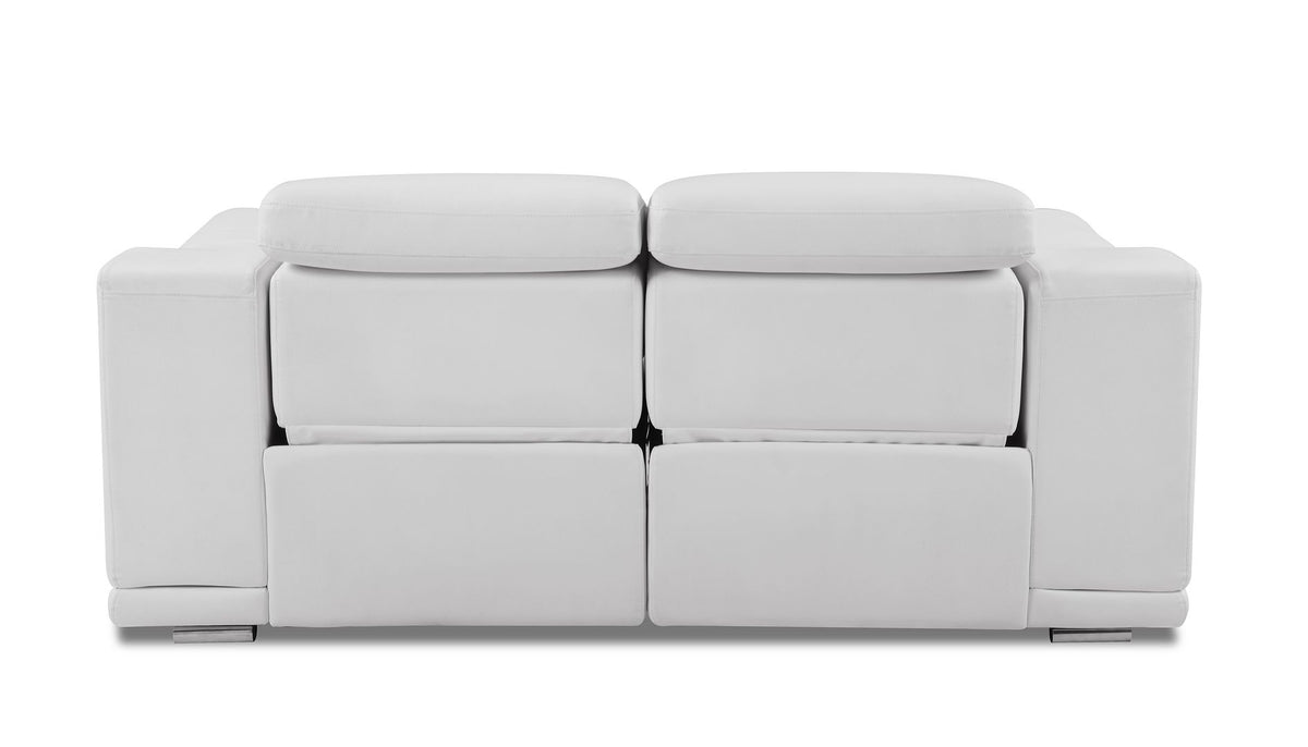 9762 Divanitalia Top Grain Italian Leather Power Reclining Sofa and Loveseat Set with Adjustable Headrests - White - SKU 9762-POWER-WHITE 2PC (S/L) - GROUP - view 7