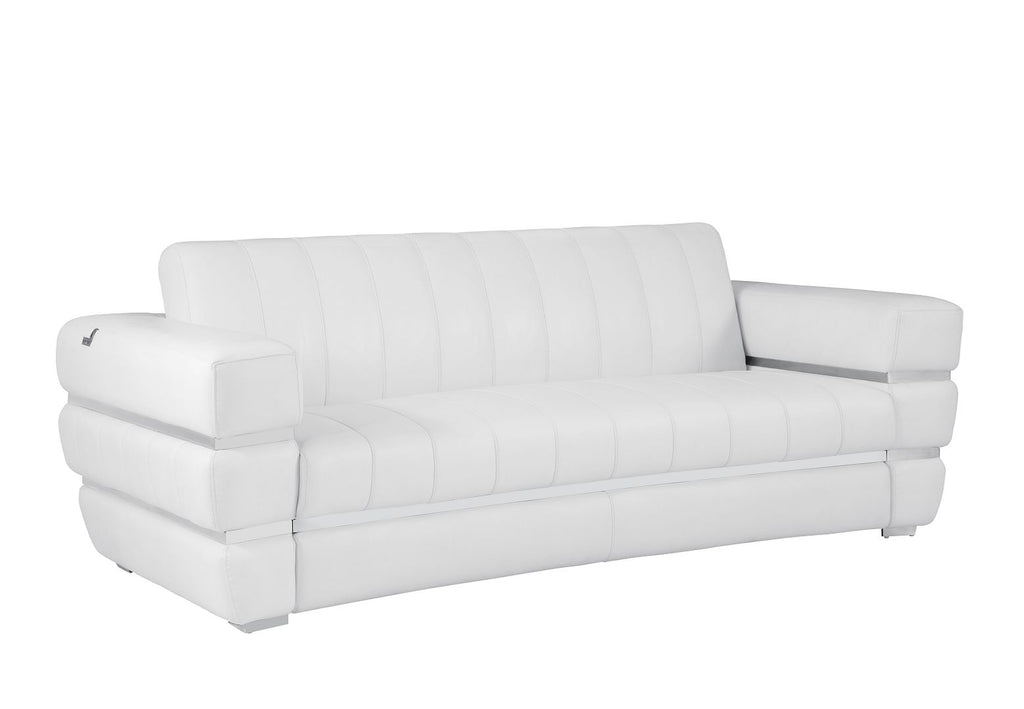 904 Divanitalia 3-Piece Sofa Set in Top-grain Italian Leather - White - SKU 904- WHITE 3PC (S/L/CH) - GROUP - view 4