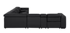 1224 Divanitalia 8-Piece L-Shaped Sectional Sofa in Top Grain Italian Leather with 3 Power Recliners & Power Headrests - Black - SKU 1224-BLACK-8PC-3PWR-SECTIONAL - view 6