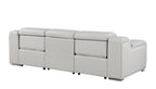1116 Divanitalia 3-Piece Modular Power Reclining Sofa in Top Grain Italian Leather with 2 Power Recliners & Power Headrests