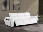 1224 Divanitalia 3-Piece Modular Power Reclining Sofa in Top Grain Italian Leather with 3 Power Recliners & Power Headrests - White - SKU 1224-WHITE-3.3-HT - view 2