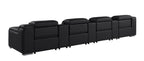 1116 Divanitalia 7-Piece Modular Power Reclining Sofa in Top Grain Italian Leather with 4 Power Recliners & Power Headrests - Black - SKU 1116-BLACK-S-7.4-HT - view 6