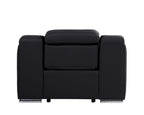 1116 Divanitalia Top Grain Italian Leather Power Reclining Chair with Power Headrests - Black - SKU 1116-BLACK-CH - view 7