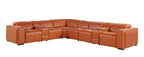 1224 Divanitalia 8-Piece L-Shaped Sectional Sofa in Top Grain Italian Leather with 4 Power Recliners & Power Headrests