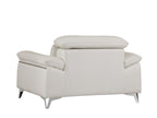 727 Divanitalia Chair with Adjustable Headrest in Top-grain Italian Leather - White - SKU 727-CH-WHITE - view 3