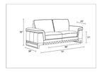 411 Divanitalia Loveseat in Top-grain Italian Leather