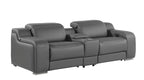 1116 Divanitalia 8-Piece Modular Power Reclining Sofa & Loveseat Set in Top Grain Italian Leather with 5 Power Recliners & Power Headrests - Dark Grey - SKU 1116-DK-GREY-8.5-HT - view 8