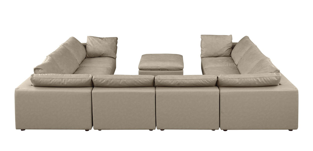 1100 Divanitalia 9-Piece U-Shaped Sectional Sofa in Top-grain Italian Leather
