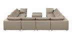 1100 Divanitalia 9-Piece U-Shaped Sectional Sofa in Top-grain Italian Leather
