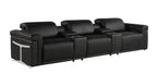 1126 Divanitalia 5-Piece Modular Power Reclining Sofa in Top Grain Italian Leather with 3 Power Recliners & Power Headrests